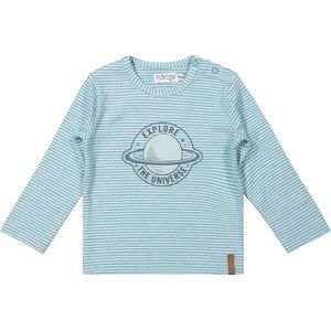 DIRKJE - Jongens Shirt - Lichtblauw - T-shirt - Lange Mouwen - Planetprint