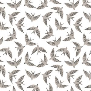 zijdevloeipapier Vogels grijs 50 x 70 cm tissue papier zijdepapier 10 stuks