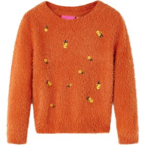 vidaXL - Kindertrui - gebreid - 116 - oranjebruin