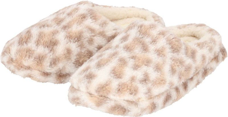 Apollo - Instap Sloffen - Beige - Luipaardprint - Pantoffels - Antislip Zool