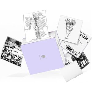 Draadloze mini fotoprinter voor smartphones en tablets - draagbare thermische stickerprinter in paars