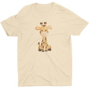 Pixeline Giraffe #Beige 142-152 12 jaar - Kinderen - Baby - Kids - Peuter - Babykleding - Kinderkleding - Giraffe - T shirt kids - Kindershirts - Pixeline - Peuterkleding