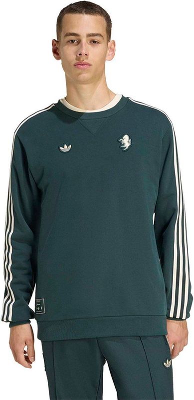 adidas - Juventus Terrace Icons Crew - Sweater - Donkergroen Wit