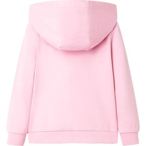 Kindervest met capuchon en rits - Maat 104 - Felroze