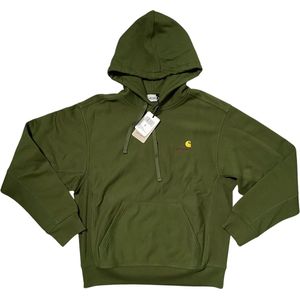 Carhartt WIP - Hooded American Script Sweat - Groen - Heren - Katoen