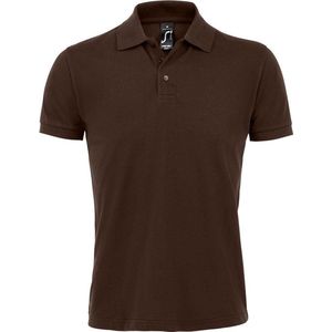 SOLS Heren Prime Pique Poloshirt met korte mouwen (Chocolade)