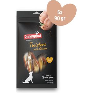 Rosewood by Pets Unlimited - Twister - Kip - Small - 6 zakjes à 90 gr