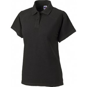 Russell Europa Vrouwen/dames Klassiek Katoenen Korte Mouw Poloshirt (Zwart)