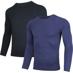 Compressieshirt met lange mouwen voor heren – perfect voor sport, hardlopen en fitness