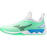 Mizuno - Wave Luminous - Korfbalschoenen - Blauw - Geweven Bovenwerk