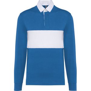 PROACT® Rugbypolo met lange mouwen PA429 - Sporty Royal Blue / White - 3XL