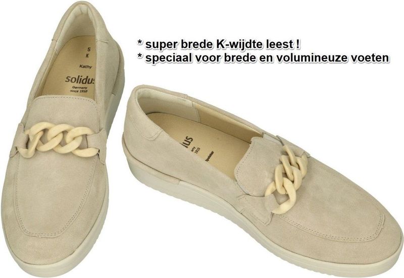 Solidus -Dames - taupe - ballerina's & mocassins - maat 36.5