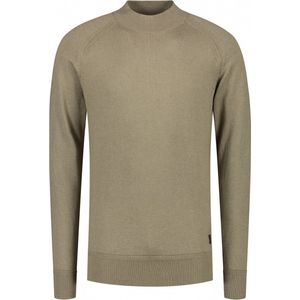 Dstrezzed Mock Neck Soft Cotton Melange Silver Sand (405538 - 257)