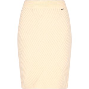 Dreimaster - Rock - Wolwit - Dames - Aansluitende Tailleband - Slank Silhouet