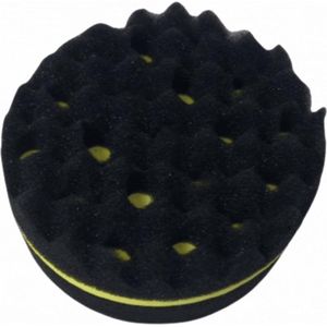 Haar Spons - Twist - Afro twist hair sponge - Haar twister (Zwart / Geel)