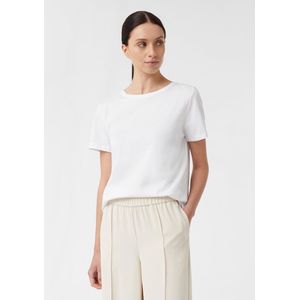 comma casual identity - T-shirt - Wit - Regular Fit - Korte Mouwen