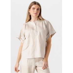 Minus Sabbi Linen Blouse Blouses Dames - Beige - Maat 34