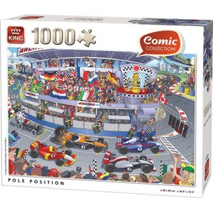 Puzzel 1000 Stukjes Volwassenen - Legpuzzel - King Puzzel - Racebaan - Formule 1 68x49 cm - Puzzel 1000 Stukjes