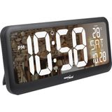 GreenBlue - Digitale klok met temperatuursensor LED display - 37x17cm