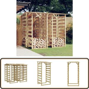 vidaXL Pergola set 4 stuks - Geïmpregneerd Grenenhout Tuin Pergula - Pergola - Houten Pergola - Overkapping - Veranda