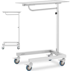 Behandelstoel – Behandelbank – Pedicurestoel – Schoonheidsstoel – Massagebank – Verstelbare Hoogte 84,5-120 cm – Roestvrij Stalen Werkblad 60x40 cm