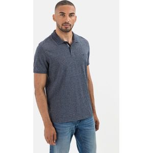 camel active Poloshirt met korte mouwen gemaakt van duurzaam katoen mix - Maat menswear-5XL - Blauw