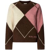 Pepe Jeans - Gebreide Trui - Veelkleurig - Dames - Met Diamantpatroon
