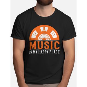 Music is My Happy Place - T Shirt - MusicMonday - NowPlaying - MusicIsLife - SongOfTheDay - MuziekMaandag - NuLuisteren - MuziekIsLeven - LiedVanDeDag