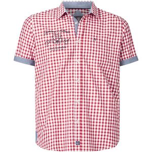 Jan Vanderstorm herren Overhemd Met Korte Mouwen - 43/44 - rood
