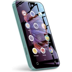 Mp3 speler met Bluetooth, 72 GB 4.0-inch mp3-mp4-speler met volledig touchscreen met WiFi-overdracht, draagbare HiFi Sound Walkman digitale muziekspeler met FM, recorder, browser (Groente)
