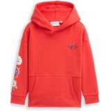 Tom Tailor - Hoodie - Soft Red - Voor Kids - Met Eland-Frontprint en Rugprint
