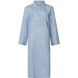 Dames nachthemd Flanel 100% katoen met knoopsluiting Blue - maat XXL