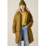 Sissy-Boy - Donkergroene lange puffer jas