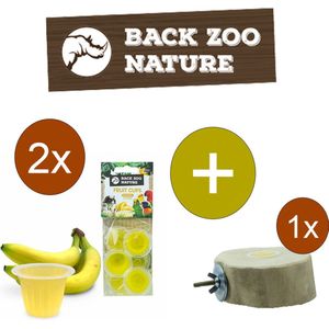 Back Zoo Nature Fruitkuipjes Banaan - Vogelsnack - Inclusief houder