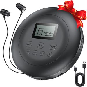 Draagbare CD-speler met hoofdtelefoon en LCD-display - Hifi muziekspeler met anti-kip-bescherming