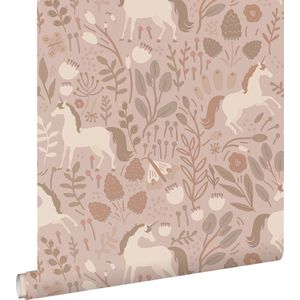 ESTAhome behang unicorns oudroze - 53 cm x 10.05 m - 139876