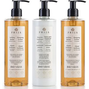 PRIJA - Cosmetica set: 2x rucola shampoo + 3x380ml beschermende conditioner