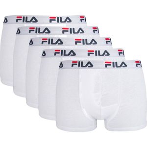 FILA - Heren Basic Boxershorts - 5 Pack - Maat XXL - Wit