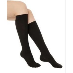 Arch CoreLife Ccl2 Zwarte Compressiekousen met een Kniehoge Siliconenband | Steunkousen | Comfort Compressie Sokken | Compressiekousen | Closed Vinger | Onder de Knieën | Maat 1