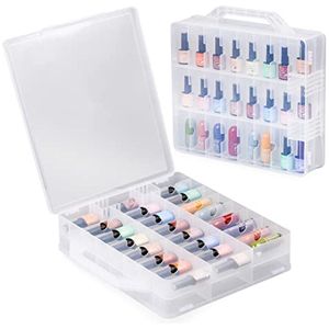 Universele Cosmetische Organizer voor Nagellak en Make-up - 48 Flessen Helder Dubbelzijdig Opbergdoos