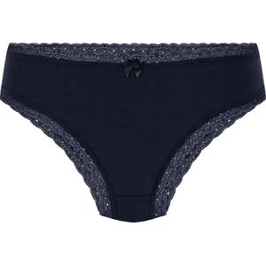 Hunkemöller Dames Lingerie Brazilian Georgia katoen - Blauw - maat XS