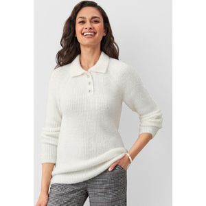 Damart - Trui langharig tricot - Dames - Wit - XL