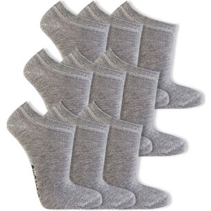 Naadloze sneakersokken | 9 paar | dames sneakersokken | ook in kindermaten | grijs, wit of zwart