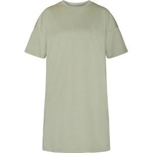 SISTERS POINT Helga-long Dames Jurk - Khaki/White - Maat S