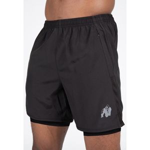 Gorilla Wear Modesto 2-In-1 Shorts - Zwart - XXL