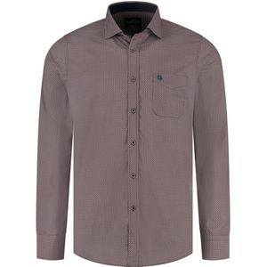 Fellows United Shirt lange mouw stretch Rust (52.6560 - 152)