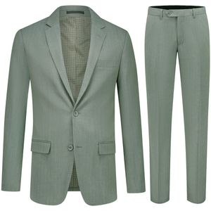 GENTS - Pak pinstripe - Polyblend - Groen - Maat 54/XXL