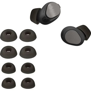 kwmobile 8x Reserve covers voor oordopjes geschikt voor Jabra Elite 10 / E10 - 4 maten - Silicone dopjes voor in-ear headphones