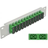 Delock - 10 inch - LWL Patchpanel - Groen - 12 Poorten SC Duplex