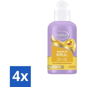 Andrélon – Leave-In Crème – Perfecte Krul – 200 ml - Voordeelverpakking - 4 stuks